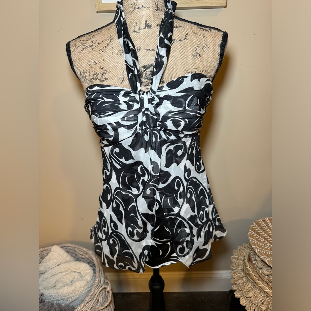 White House Black Market Crop Halter Top